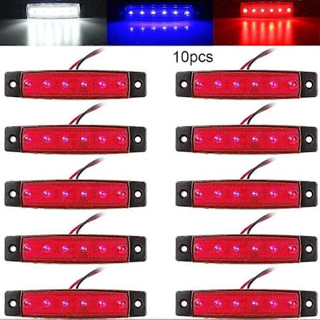 10 kpl 12 V vedenpitävät meriveneen kajakin LED-lamput kansivalot veneen navigointi-indikaattorille, sininen_erityiset lahjat