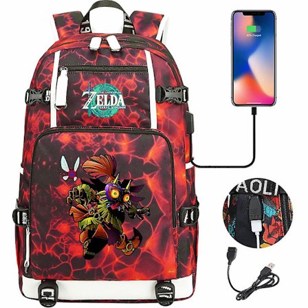 Fans Breath of the Wild Eye Game USB ryggsäck - Cosplay Student Skolväska Unisex Travel Laptop Väskor5