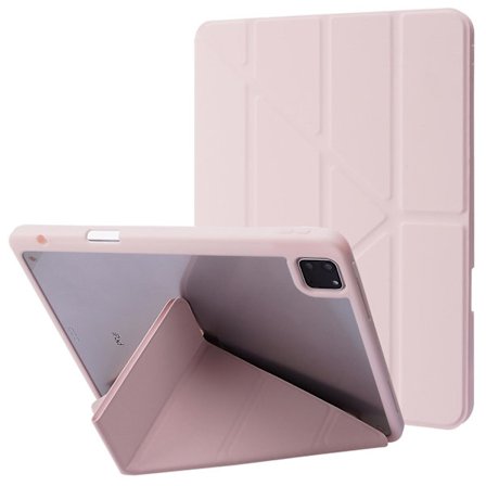 Kompatibelt iPad Pro 13 (2024) Fodral Origami Ställ Läder Tablet Skydd med Auto Wake/Sleep - Rosa Multicolor