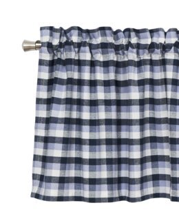 Kanalkappa garnfärgad ruta Majvi Blå - Linea