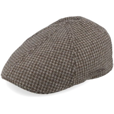 Stetson - Svart flatcap Keps - Texas Sustainable Wool/Cashmere Almond/Grey Flat Cap @ Hatstore