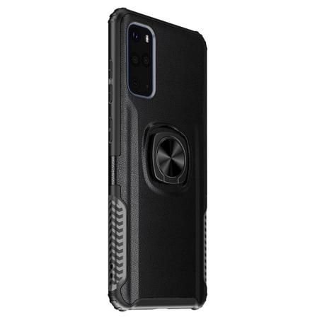 Glat cover med ringholder - Samsung Galaxy S20 Plus Svart