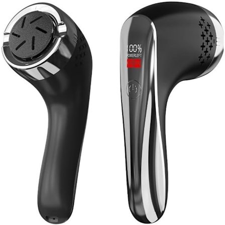 Elektrisk fodfil med støvsuger (sort)