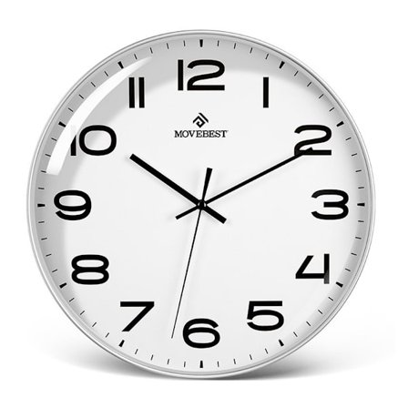 Vægur, Væggeure Batteridrevet Moderne Stille Vægur med Præcis Quartz Sweep Bevægelse, Letlæselig Skive med Store Sorte Tal,