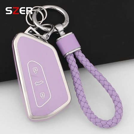 TPU Bil Fjernbetjening Nøgle Etui Cover Til Volkseagen VW Golf 8 MK8 GTI GTD R ID.3 ID.4 2020 Cupra Nøglering Auto Interiør Tilbehør