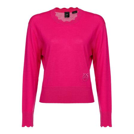 Pinko Round-neck Strik Pink, Dame Striktrøjer