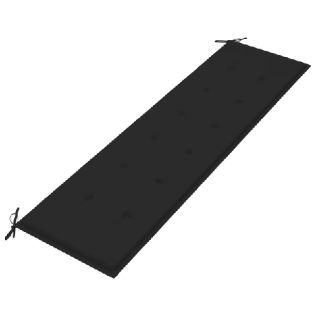 Vidaxl Bänkdyna För Trädgården Svart 180x50x3 Cm Svart