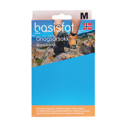 Basisfot Gnagsårsokk, Str. M, blå, 1 par