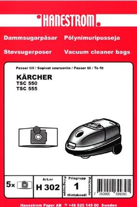 HANESTRÖM Dammsugarpåsar KÄRCHER TSC 550, TSC 555