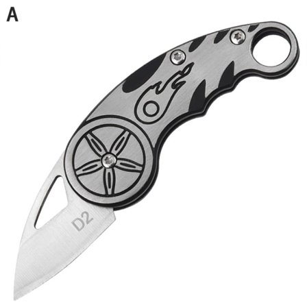 IC MINI D2 Blade Vikbar Hög Hårdhet Stål Utility Fruit Keych A