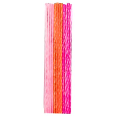 Lange kagelys pink og orange 24-pak