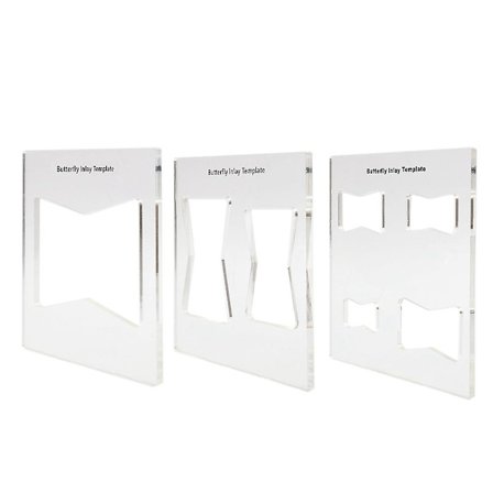 3 stk. sommerfugleindlægningsskabelon træbearbejdning butterfly nøgle træ butterfly indlægningsbøsning router og - Perfet