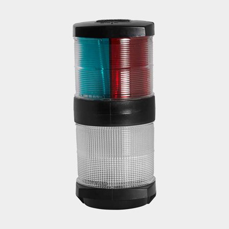 Lampa kombinowana do montażu górnego Hella 2984, 25 W, 12 V, 112.5°/112.5°/135°/360°, czarny plastik odporny na UV, 108 x 107 x 90 mm, biały/zielony/