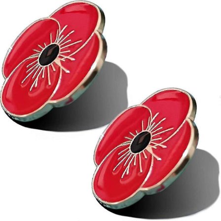 Lest We Forget Poppy Pin Badge Broche: Remembrance Day Poppy Badges Til Veteraner Og Militær