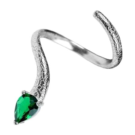 Retro Punk Snake Ring för män Kvinnor Överdriven Antik Siver Färg Mode Stereoskopisk öppning Justerbara Ringar