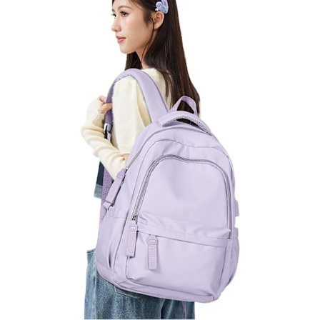 Laptopryggsekk, Vanntett Laptopryggsekk med 19-tommers Skoleveske med USB-lading