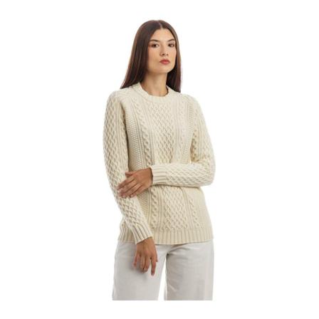 Aspesi, Round-neck Knitwear Wit, Dames, Maat:S