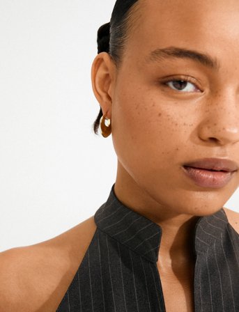 Pilgrim Sense Hoop Earrings Gold-Plated - Gold - ONE SIZE