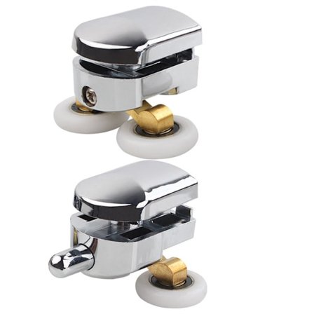 Duschdörrsrulle, 2 dubbla rullar för duschdörr Skjutbara rullar Dörrersättningshjul för duschkabin 23mm