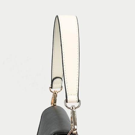Äkta läderväska rem handväskor handtag för handväska kort väska rem, äkta läder handrem, kohud armhåla hand carry kort stil-Beige-1