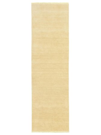 Läufer 80X300 Handloom Fringes Teppich - Altgelb