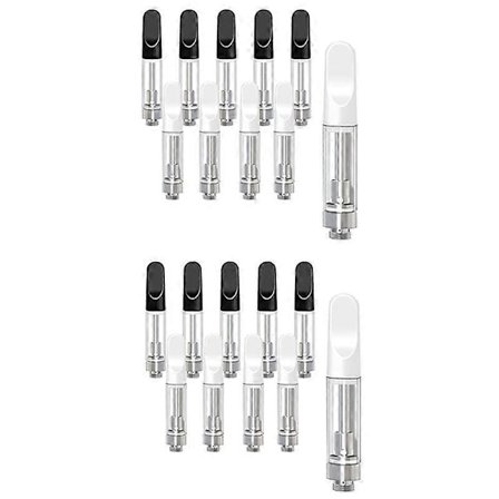 20 st Tomma Förvaringskassetter för 1,0 ml Glaskeramik, Lätt att Fylla, Svart och Vit