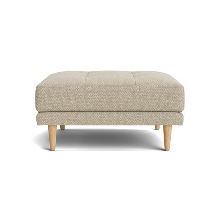 Cali Puf - Nordic Mørk Beige - 81x71x40cm - Elegant og funktionel puf med bøgetræsben - Perfekt som hvile- eller siddeplads til Cali sofa