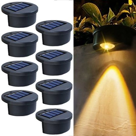 4/8/12/16/20-pak solcellelamper udendørs – Vandtætte LED-lamper til trappe & poolkant_TF_TF