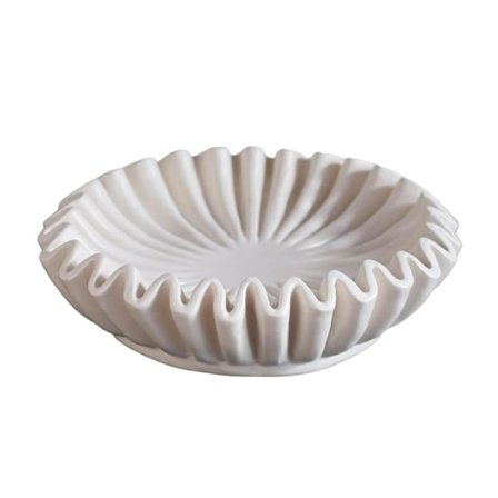 Personlig Fluted Dekorativ Skål Elegant Stil Inomhus Skrivbord Konstföremål för Skrivbord