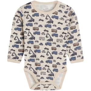 Hust&Claire Baloo Printed Baby Body Wheat Melange 62 cm - All in ones - 62 cm - Cream