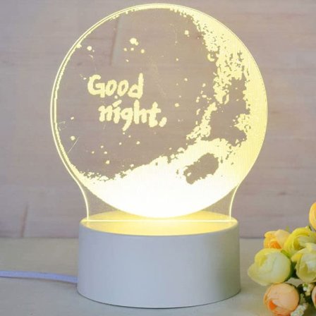 3D Illusion Nattlampa God Natt