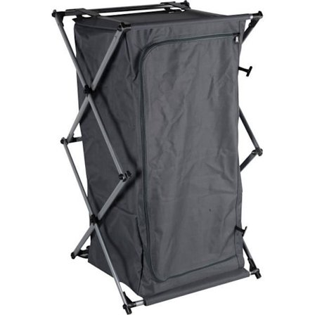 Fällbar campinggarderob 53x49cm höjd 95cm - 2 platsbesparande hyllor