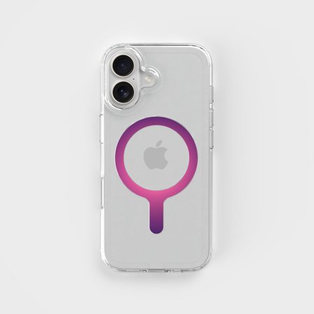 Grape - Avtagbar MagSafe-ring & Klart mobilskal-paket, iPhone 17