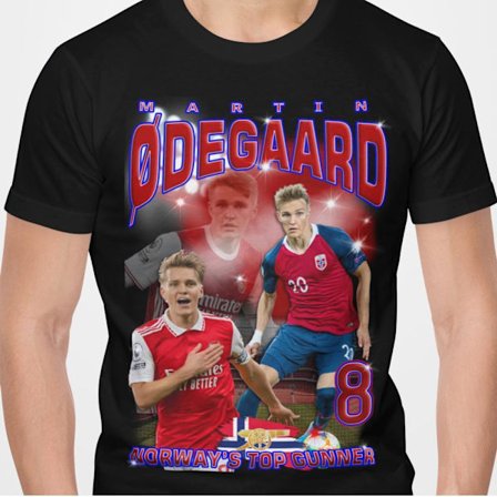 Martin Ødegaard Arsenal Norge spelare svart t-shirt