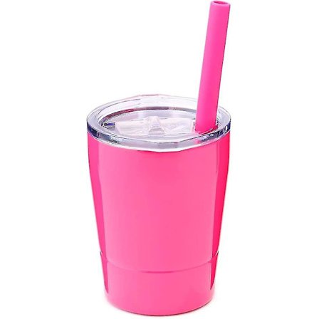 Barnestålkopp Søt Lille Tumbler Med Lopp Og Silikonstrå