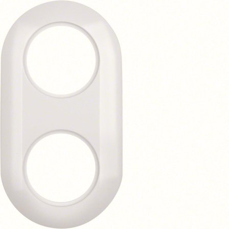 Hager 138129 Kombinationsram för centrumbrickor i 1930 serien Vit, 2 enheter, 151 mm, Strömbrytare & vägguttag