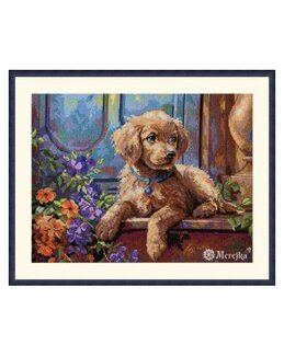 Stickpackung Bild Welpe