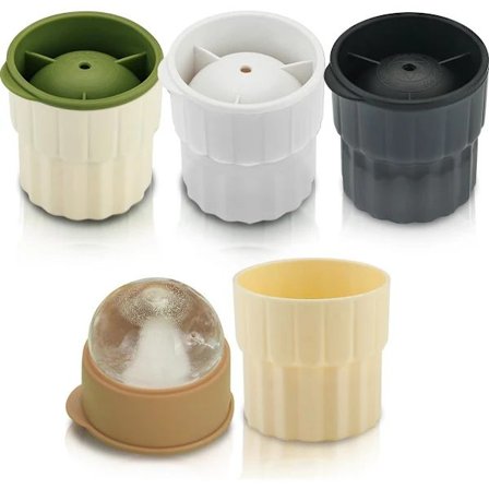 Isboldforme 4-pak, isterningeform til at lave store isbolde 6 cm, let at fylde med vand, mælk, frugt, chokolade, let at løsne