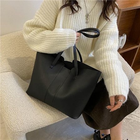 Atmosfärisk Tote Bag Stor Kapacitet Enstaka Axel Damhandväska