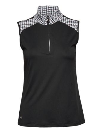 Salma Sl Half Neck Top Ærmeløs Top Sort Daily Sports
