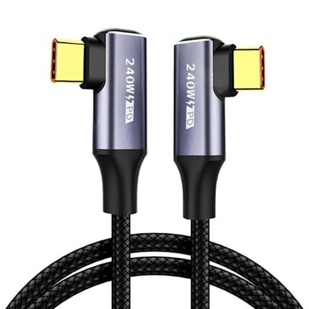 USB C Hurtigladekabel PD 240W SORT 3M