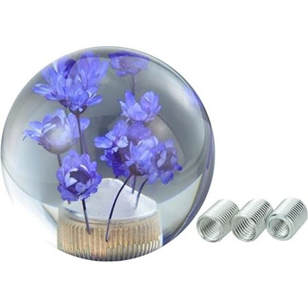 Blomsterpinne hartshandtag boll Bilmodifiering hantverk Växelspakshandtag full koppar mutter boll (lila)