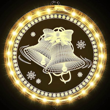 Juledekorativt vindueslys, baggrundslyskæde til udendørs indendørs vinduer sti patio soveværelse festferievæg, varm hvid