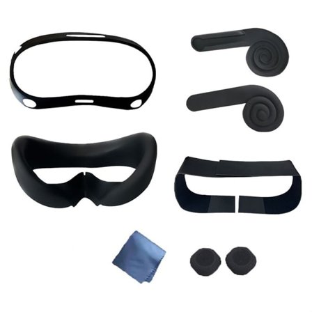 VR-set för Pico 4 VR-headset, lätt silikon VR-headset, huvudband, svart