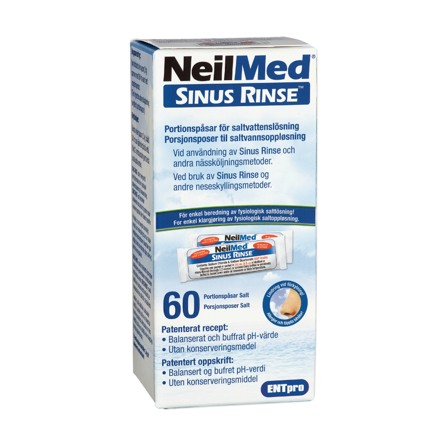Neilmed Sinus Rinse porsjonsposer med salt refill, 60 stk.
