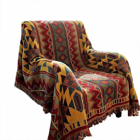 Orientalainen käsinkudottu lattiamatto, puuvillaa, värikäs, (90x150cm)