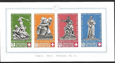 Schweiz 1940 - AFA 378 - Ubrugt