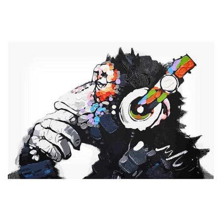 TG Canvasposter, Sjimpanse - 50 x 70 cm flerfarget