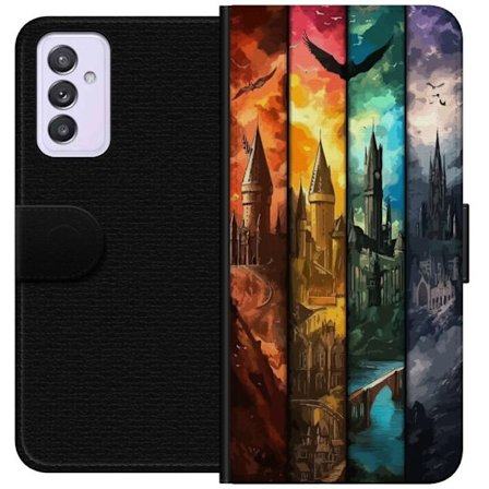 Kompatibel Tegnebogsetui til Samsung Samsung Galaxy A82 5G Fire magiske slotte i forskellige elementfarver, episk fantasykunst med ild vand luft og mÃ