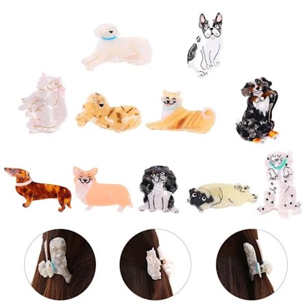 3pcs New Animal Shape Hair Claw Clips Ponytail Holders Cute Dog Fashion Hair Shark Clip Headwear Hairpin for Women Hair Accessories